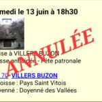 Messe du 13 juin annulée